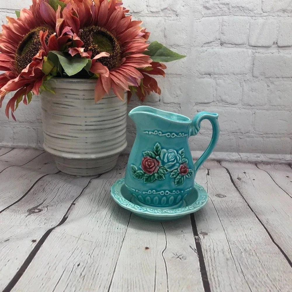 vintage norleans minature pitcher and bowl cottage core